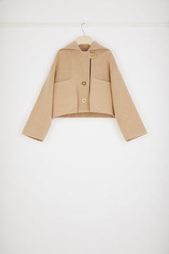 Cappotto corto in lana double face