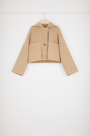 Cappotto corto in lana double face