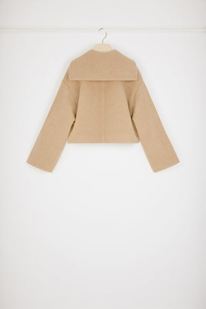 Cappotto corto in lana double face