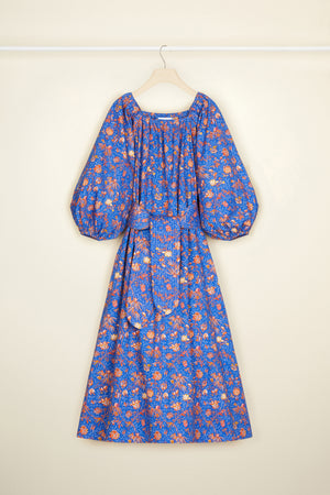Robe longue en coton bio imprimé