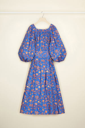 Robe longue en coton bio imprimé