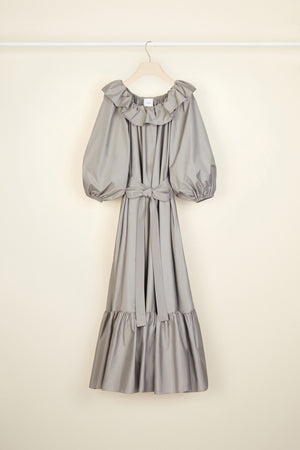 Maxi dress in eco-friendly faille