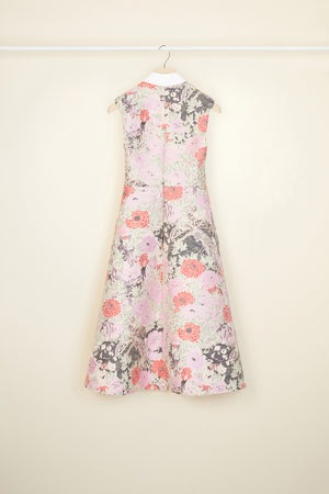 Cotton jacquard midi dress