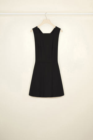 Pinafore mini dress in wool