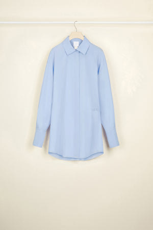 Mini shirt dress in organic cotton