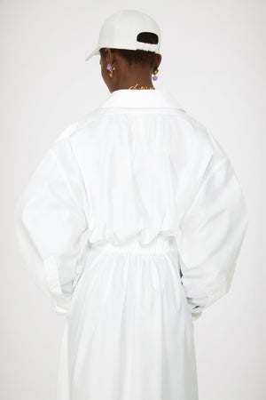 Two-part dress in organic cotton