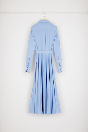 Robe maxi plissée en polyester recyclé