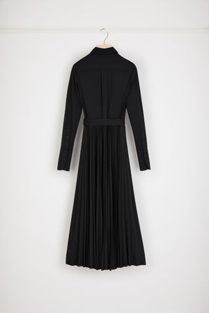 Plissiertes Maxikleid aus recyceltem Polyester
