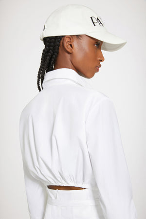 Vestito camicia plissettato in cotone bio