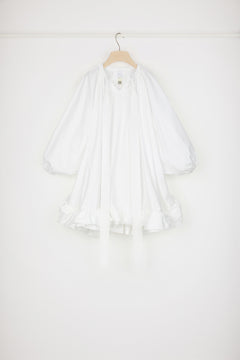 Robe à ourlet volanté en coton bio