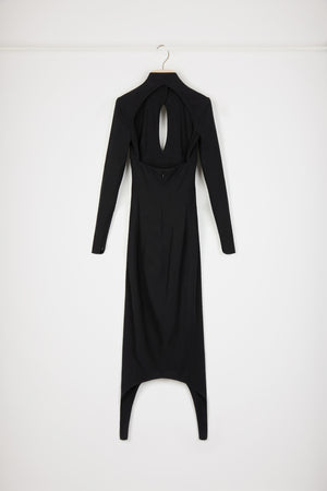 Robe dos nu en seersucker stretch