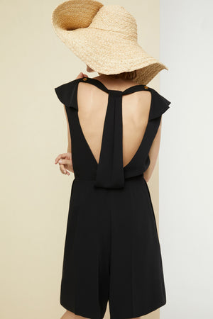 Embellished oversized woven hat