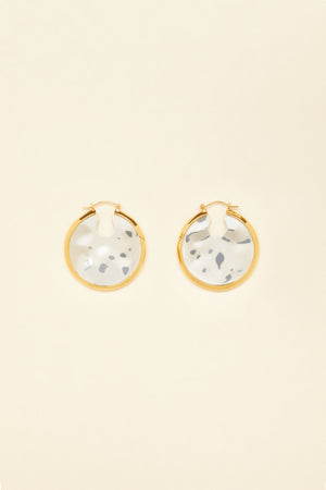 Hammered brass hoop earrings