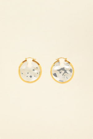Hammered brass hoop earrings