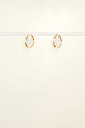 Hammered brass hoop earrings