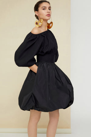 Volume poplin crop top