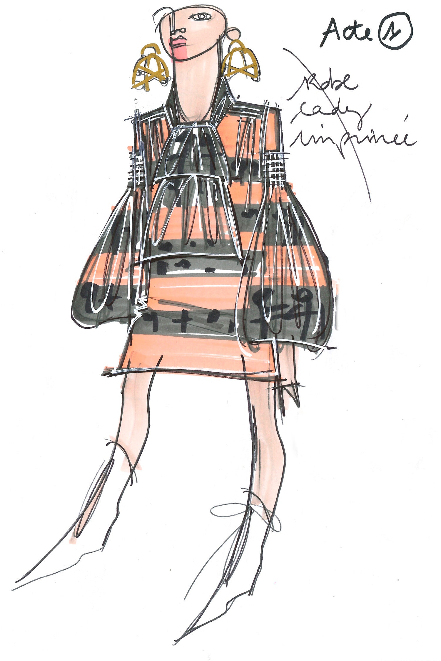 Patou - Vestito corto stampato con collo lavallière - Sport Education Print - Pagoda e lavallière: il fascino dei dettagli couture.Vestito corto in poliestere con collo lavallière. Disegni ispirati alla Grecia antica sul tema dell'educazione sportiva con riferimenti agli elementi iconici della storia Patou. Maniche a pagoda. Dettagli nido d'ape su spalle, maniche e collo. Tasche laterali nascoste. Chiusura con cerniera. Interamente foderato.