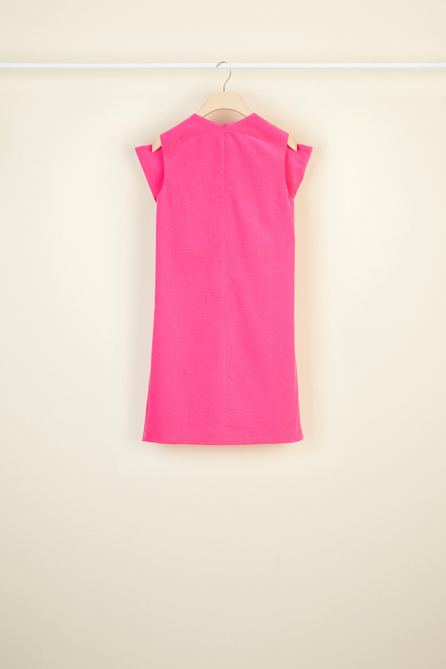 Patou - Oversized bow velvet mini dress - Raspberry - Patou's darling pink brightens up a dramatic bow.Darling pink velvet sleeveless mini dress. Oversized bow at the front. Zip fastening at the back. Fully lined.