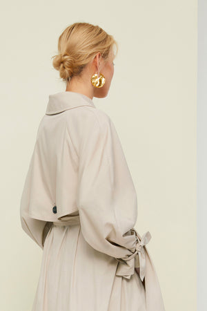 Circular brass earrings