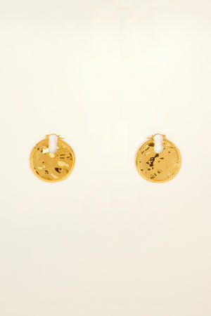 Circular brass earrings