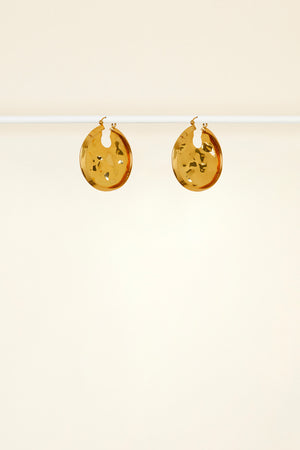 Circular brass earrings