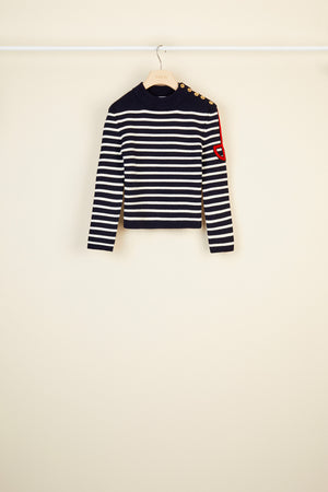 Breton jumper with embroidered logo