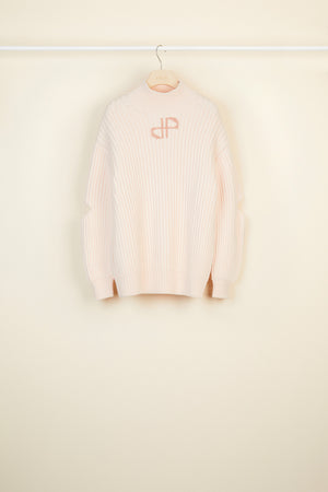 Pull oversize en laine Mérinos à découpes