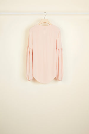 Silk blouse with Bishop sleeves