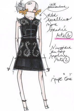 Faux ponyskin midi dress