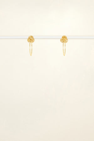 Mandarine brass stud hoop earrings