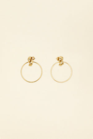 Mandarine brass stud hoop earrings
