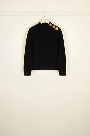 Brooch button Breton knit