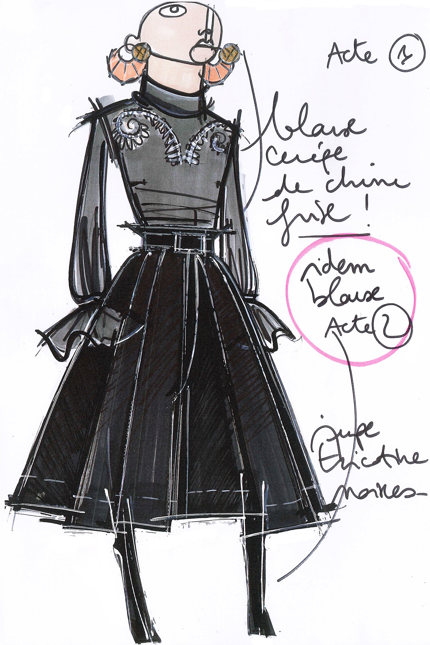 Patou - Tricotine wool culottes - Black - Culottes by Patou: a study in volume.Black tricotine wool culottes. Oversized silhouette. Can be worn cinched at the waist or lower at the hips. Side pockets.