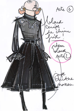 Tricotine wool culottes