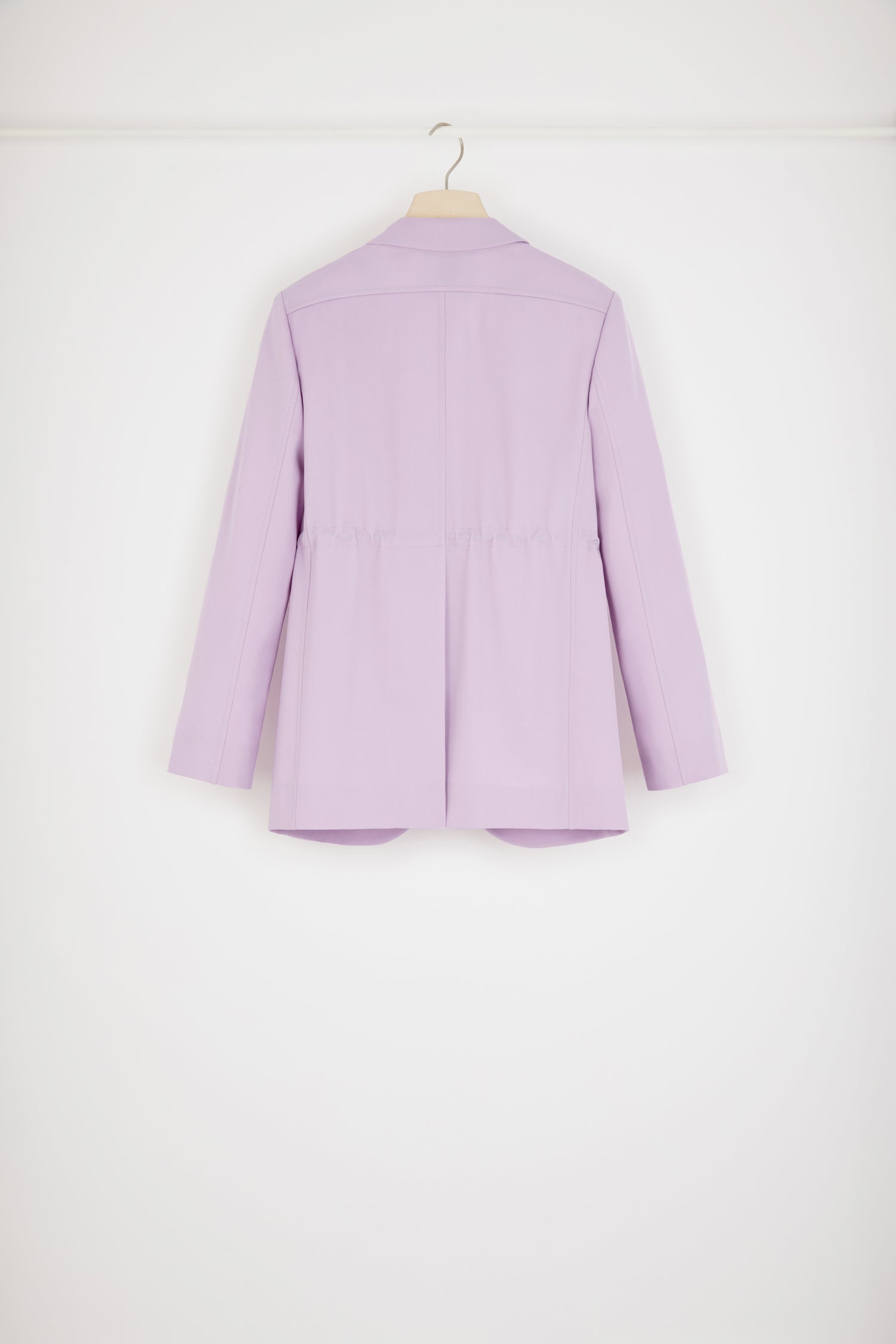 Patou - Drawstring jacket in virgin wool - Wisteria - Tailoring for the Patou generation.Wisteria purple virgin wool jacket. Single-breasted style. Two gold-tone stud buttons at the front. Drawstring waist. Single vent at the back. Unlined.