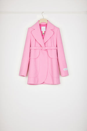 Veste longue en tweed de coton bio mélangé