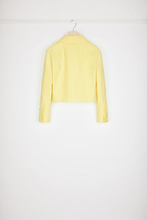 Short tailored jacket in cotton-blend tweed