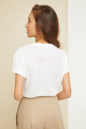 Embellished logo T-shirt in organic cotton