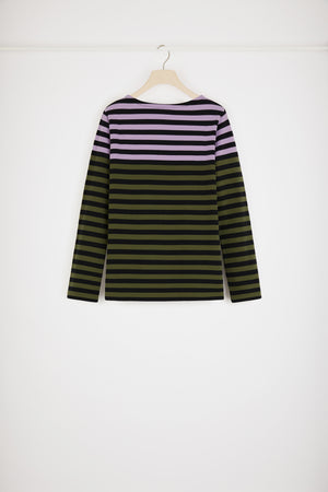 Marinière multicolore en coton bio