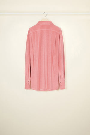 Oversized terry shirt in organic cotton blend