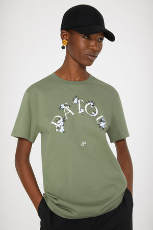 Patou T-Shirt in Blumenoptik aus Bio-Baumwolle