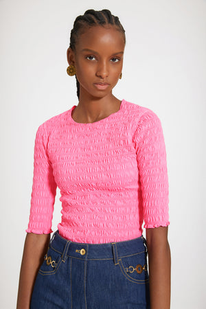 Smock top in organic cotton