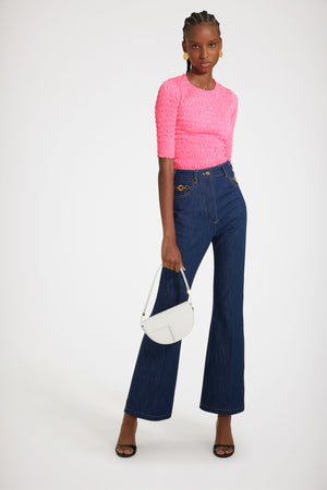 Smock top in organic cotton