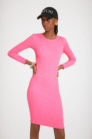 Smock dress in organic cotton