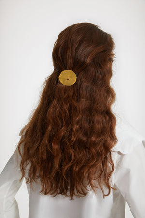 Large face brass hairclip