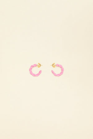 Small braided hoop earrings