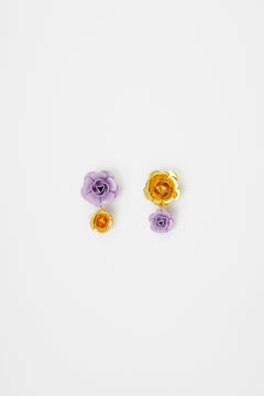 Double flower earrings