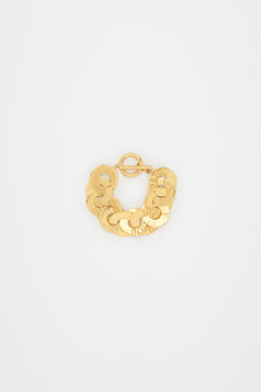 Bracelet pièces en laiton doré