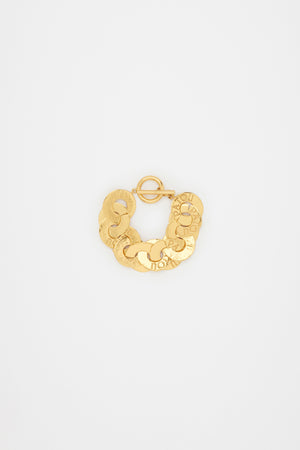 Coin bracelet in gold-plated brass