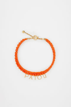 Patou coloured glass-bead necklace